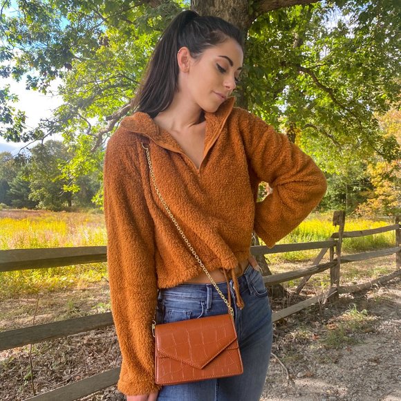 Jackets & Blazers - Caramel Teddy Fleece Pullover | Teddy Jacket